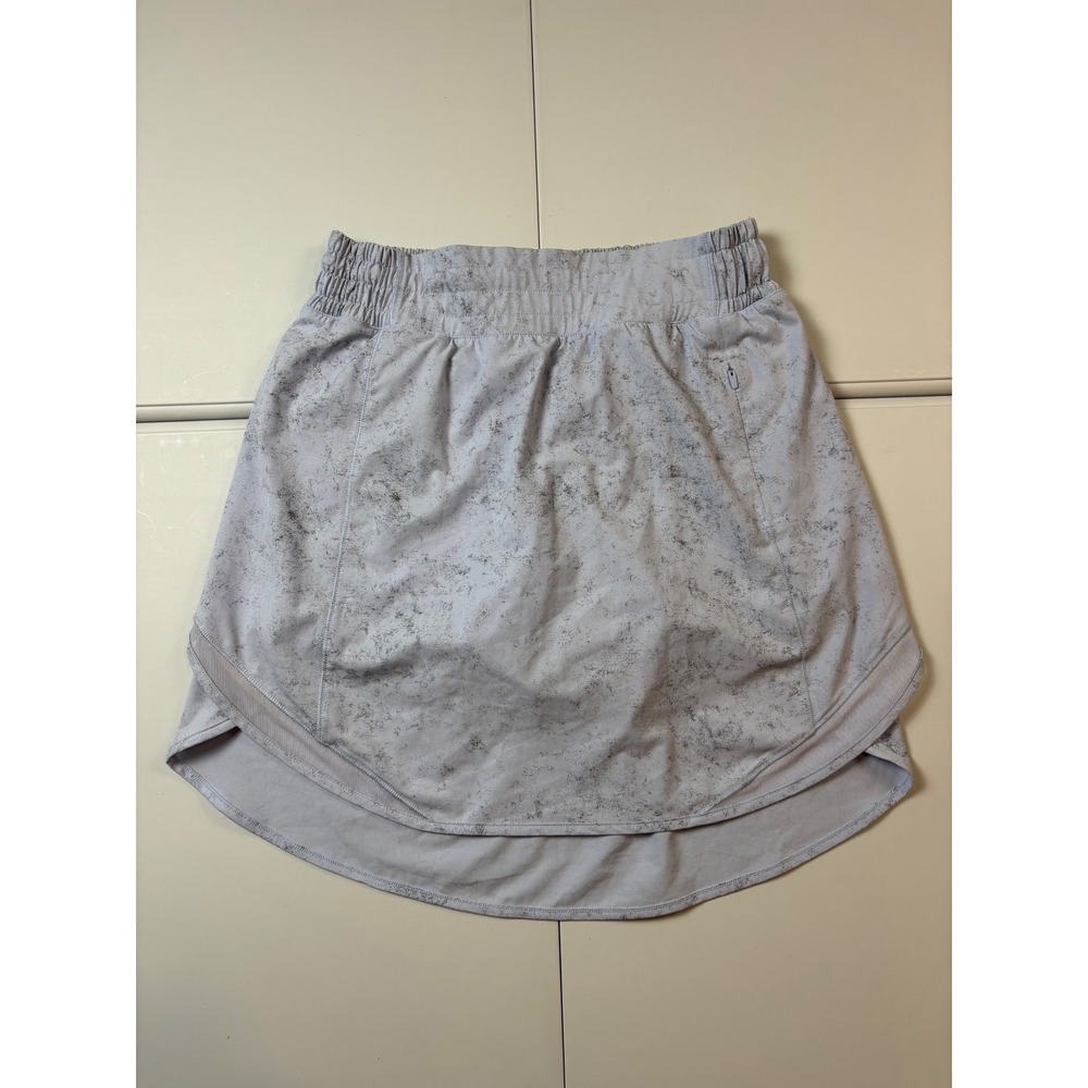Lululemon Hotty Hot High-Rise Skirt *Long Skort Size 4 Gravel Dust Pastel Blue